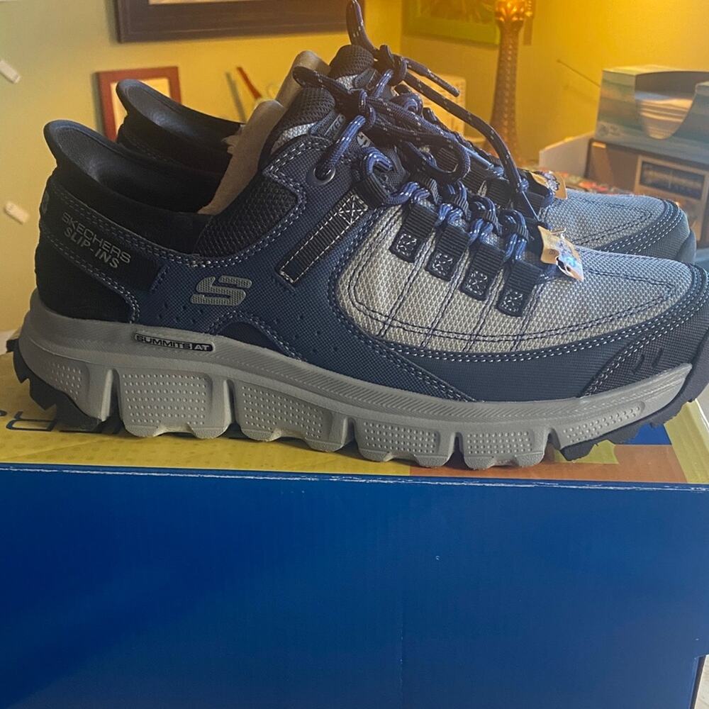Skechers Men's Blue and Gray Slip-Ins Sneakers - Picture 5 of 11